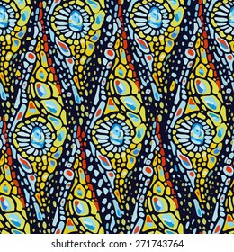 seamless pattern of colorful mosaic glass 1