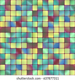 Seamless pattern with colorful mosaics