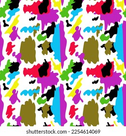 Seamless pattern with colorful multi colored spots