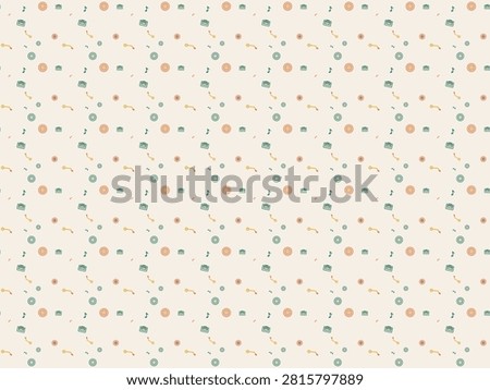 A seamless pattern of colorful music icons on a beige background. Ideal for use in marketing materials, social media graphics, and presentations.