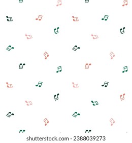 Seamless pattern with colorful musical notes