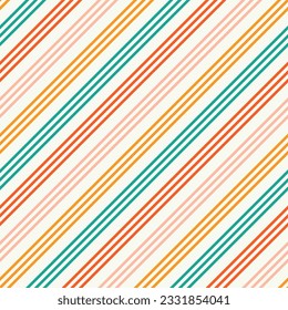 Seamless pattern with colorful oblique stripes