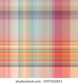 Seamless pattern with colorful ornament from horizontal and vertical semi transparent stripes. Print for fabric, textile, clothing design, tablecloth, curtains.