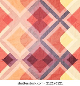 seamless pattern with colorful ornament on paper texture