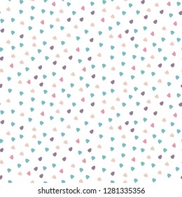 Seamless pattern of colorful particles in random order