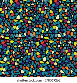 Seamless pattern with colorful pebbles