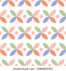 Seamless pattern with colorful petals