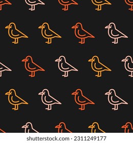 Seamless pattern with colorful pigeon