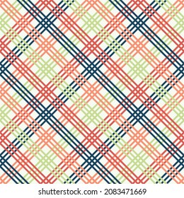 Seamless pattern with colorful plaid