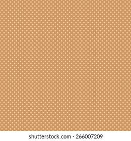 Seamless pattern of colorful polka dot in a small stylish in beautiful colors orange ocher color