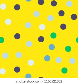 Seamless pattern with colorful polka dots.