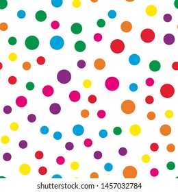 Seamless Pattern Colorful Polka Dots Circles Stock Vector (Royalty Free ...