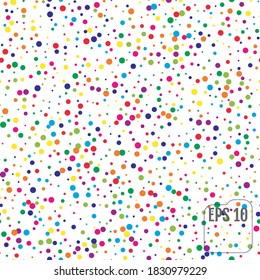 Seamless Pattern with Colorful polka dots