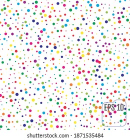 Seamless Pattern with Colorful polka dots