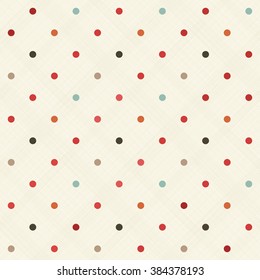 seamless pattern with colorful polka dots on texture background