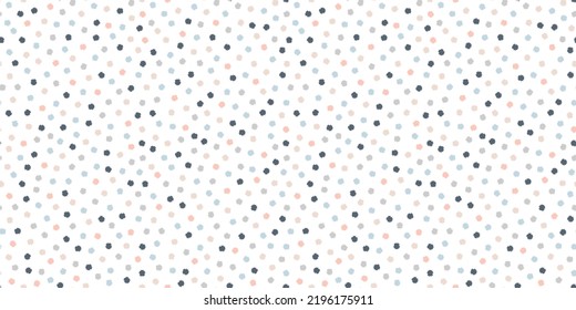 Seamless pattern with colorful pom poms dots.