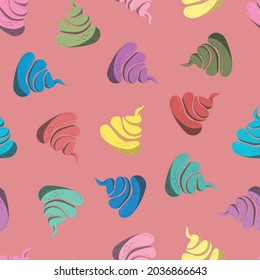 seamless pattern with colorful poop