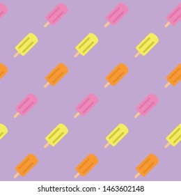 seamless pattern of colorful popsicles
