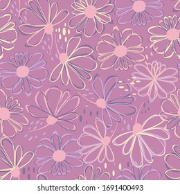 Patrón inconfundible con flores coloridas y bonitas. Diseño floral para productos de belleza, estampados de moda, papel pintado, decoración superficial y mucho más