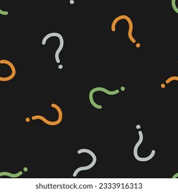 Seamless pattern with colorful question mark