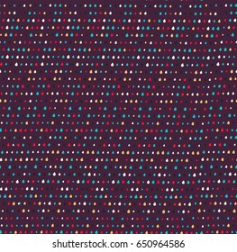 Seamless pattern with colorful rain drops. Pattern for wrapping paper, cover, fabric. Vector background
