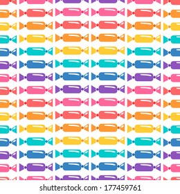 Seamless pattern with colorful rainbow sweets