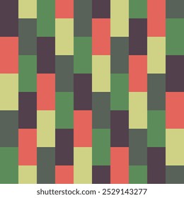 Seamless pattern of colorful rectangular shapes lined up like bamboo trees