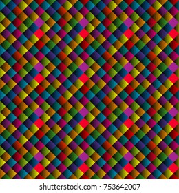 Seamless pattern with colorful rhomboid shapes