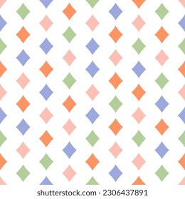 Seamless pattern with colorful rhombuses