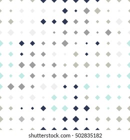 Seamless pattern of colorful rhombuses on a white background. The illusion of movement.