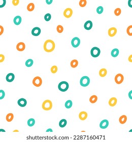 Seamless pattern with colorful rings 