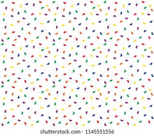Seamless Pattern Colorful Semicircles, Confetti Style