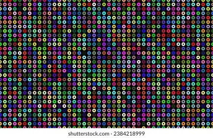 Seamless pattern with colorful sequins, paillettes, spangles. Vector illustration