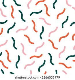 Seamless pattern with colorful short lines