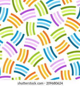 Seamless pattern with colorful short stripes