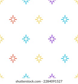 Seamless pattern with colorful small stars