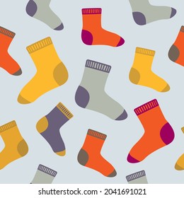 Seamless pattern with colorful socks.