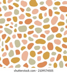 Seamless pattern with colorful spots or stones