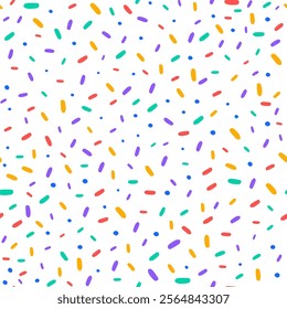 Seamless pattern with colorful sprinkles