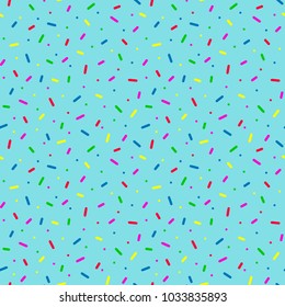 Seamless pattern with colorful sprinkles. Donut glaze background.
