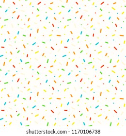 Seamless pattern with colorful sprinkles. Donut glaze background.