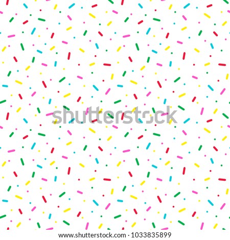 Seamless pattern with colorful sprinkles. Donut glaze background.
