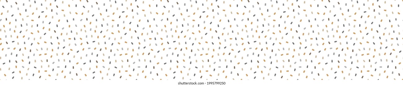 Seamless pattern with colorful sprinkles and white background