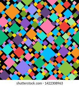 Seamless pattern with colorful squares
