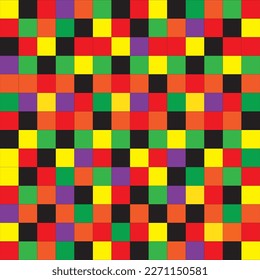 Patrón sin foco con cuadrados coloridos