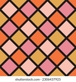 Seamless pattern with colorful squares