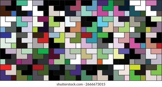 seamless pattern of colorful squares