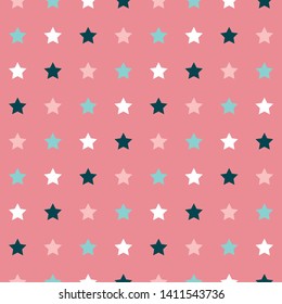 Seamless pattern with colorful stars