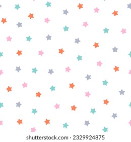 Patrón sin foco con estrellas coloridas