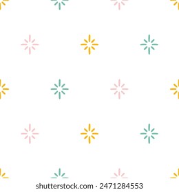 Seamless pattern with colorful stars